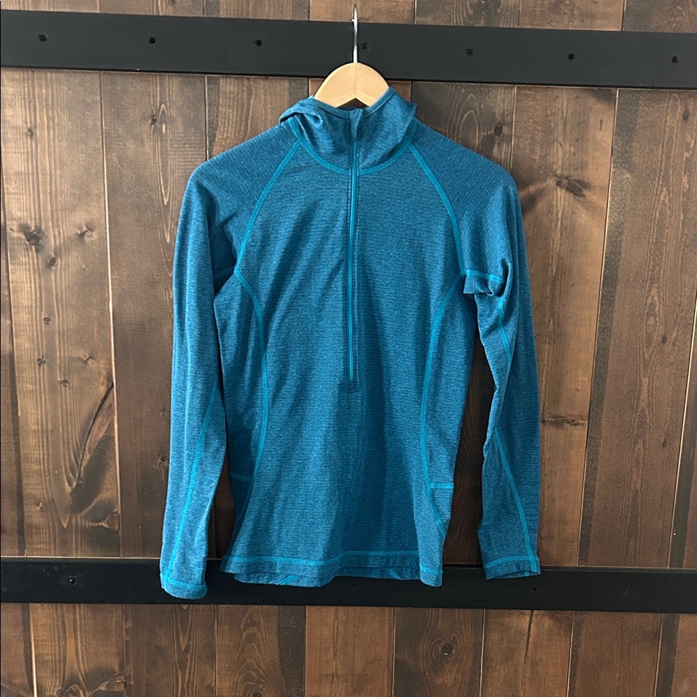 MEC Women’s Size M Polartec Quarter-Zip Hooded Long Sleeve